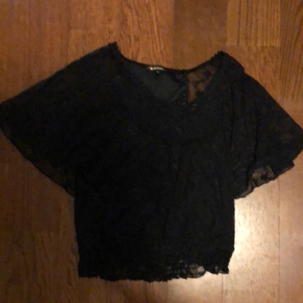 Cute black lacy blouse